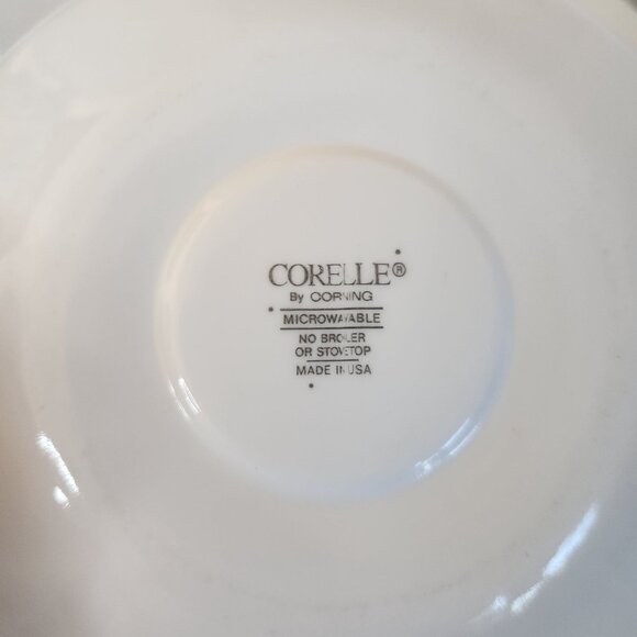 Set Of 7 Corelle English Meadow 6-inch saucers Swirl Blue Microwave-Safe 6 - Picture 5 of 5